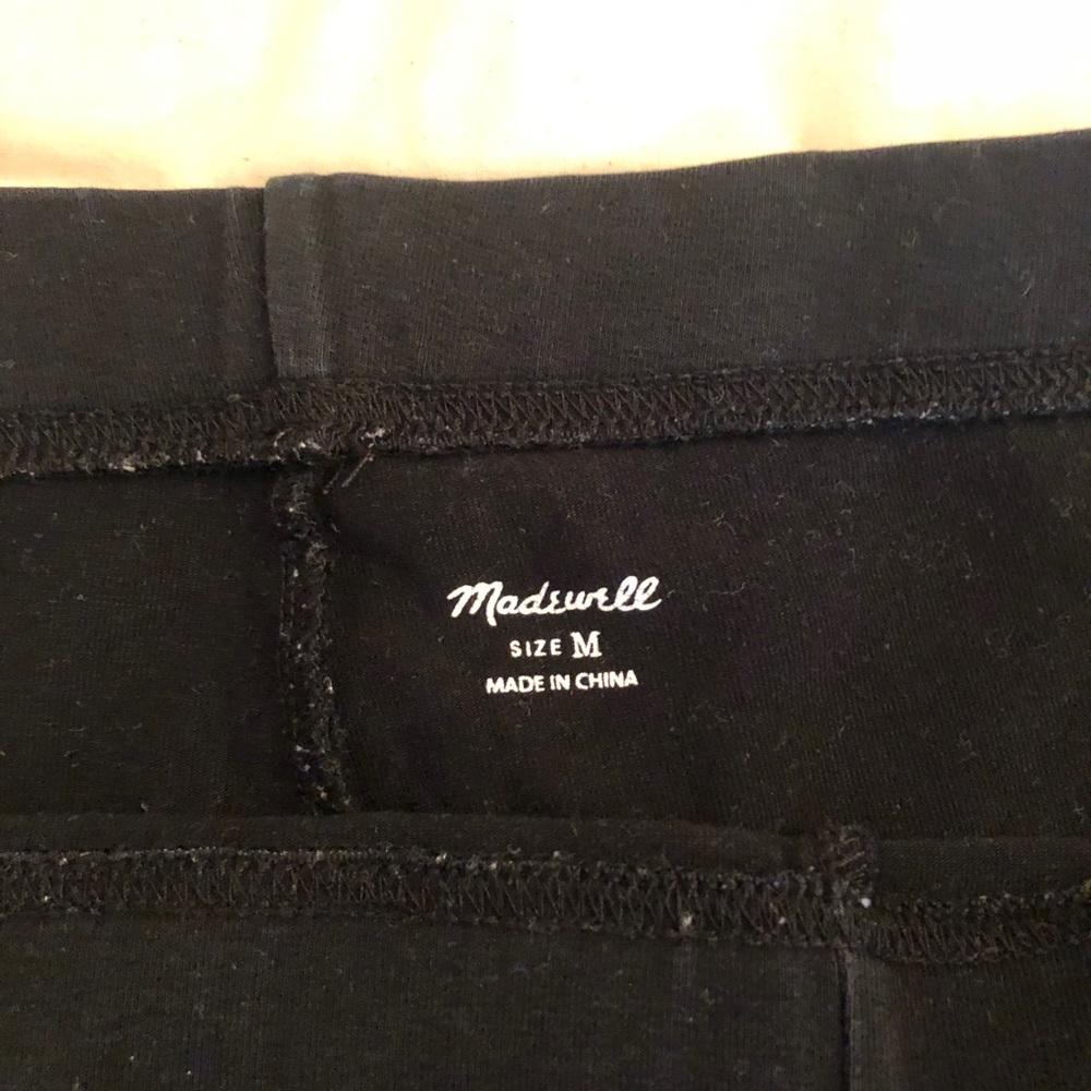 Madewell cotton black leggings size medium